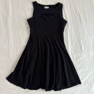 Xhiliration women’s black a-line dress with cutout